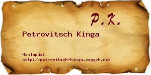 Petrovitsch Kinga névjegykártya